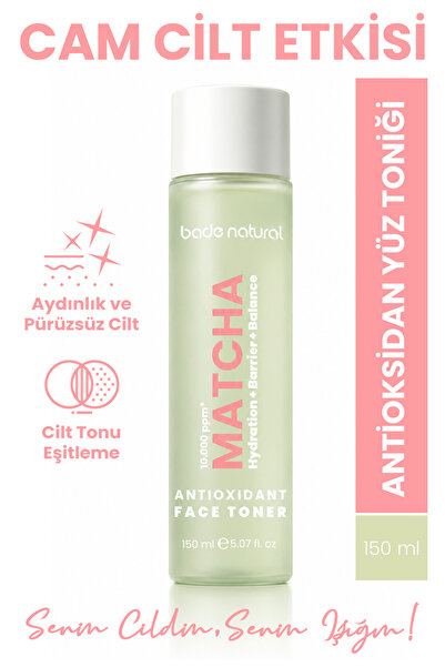 Bade Natural Matcha Antioksidan Cam Cilt (Glass Skin) Aydınlatıcı ve Cilt Ton...