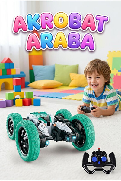 Tıfıl Toys Uzaktan Kumandalı 5 Fonksiyonlu Şarjlı Işıklı Sesli 360 Derece Dön...
