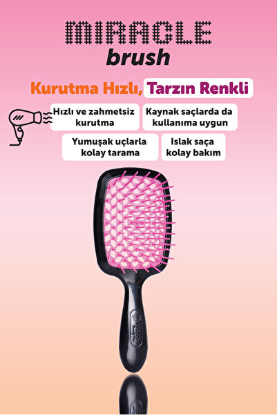PROCO Beauty Pro MIRACLE BRUSH Saç Fırçası - Isıya Dayanıklı - Kaynak Saçlara...