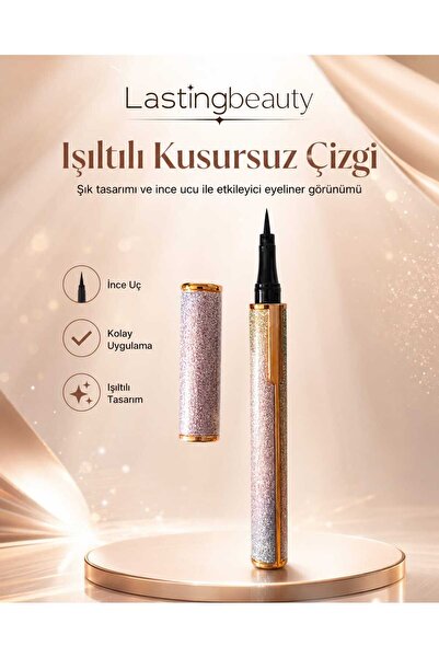 lasting beauty Black Eyeliner Su Geçirmez Dağılmaz Uzun Süre Kalıcı Siyah Göz...