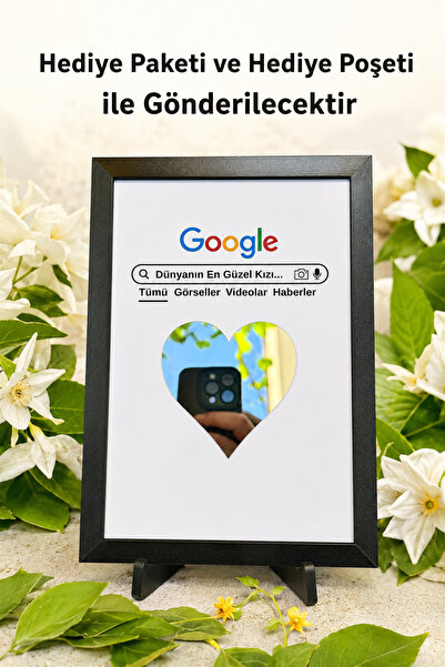 BİRBEYSTORE Dünyanın En Güzel Kızı Sevgiliye Arkadaşa Hediye Ahşap Aynalı Tablo