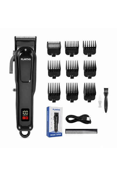 Plarths Masina de tuns parul profesionala, NG-1001, afisaj LED, 8 gratare 1.5...