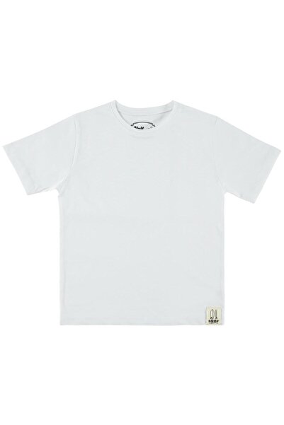 Civil Boys Basic Surf Label T-Shirt for Ages 6-9 - White