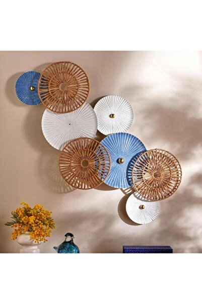 PAN HOME Lilibet Metal Wall Hanging 118.5x5x54.5cm - Blue