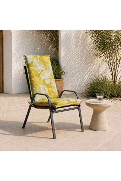 PAN HOME Mustard Scale Leaf High Back Cushion 120x52x4 Cm Double Pattern 240 ...