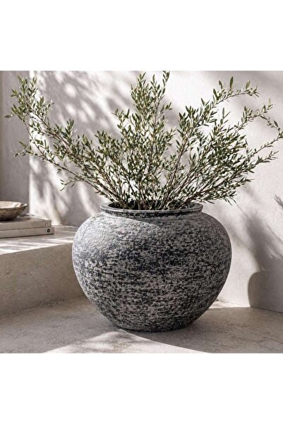 PAN HOME Capote Cement Pale Patina Mataka Vase 52x38cm - Brown