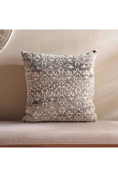 PAN HOME وسادة فيرونا محشوة 50x50 سم - رمادي