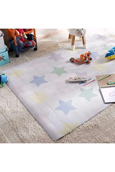 PAN HOME Star Printed Non Slip Playmat 125x185cm- Multi