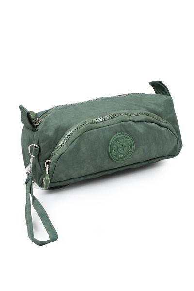 İMAKS Green Clinker Crinkle - 2 Zippered Wrist Strap Pocket, Phone and Makeup...
