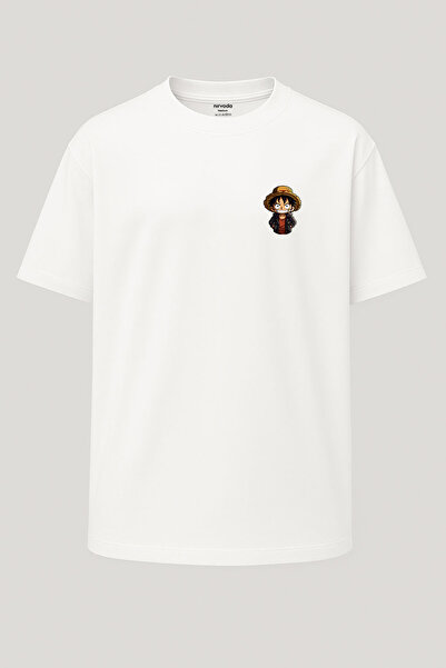 nirvoda Oversize majica sa printom u stilu One Piece, Monkey D Luffy - širok ...