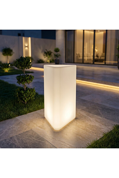 MYASEM STORE Modern Triangular Long Led Floor Lamp Geometric Corner Standing ...