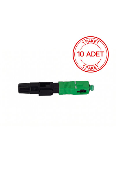 ALFAFONET SC/APC Fiber Optik Fast Konnektör 1 Paket - 10 Adet