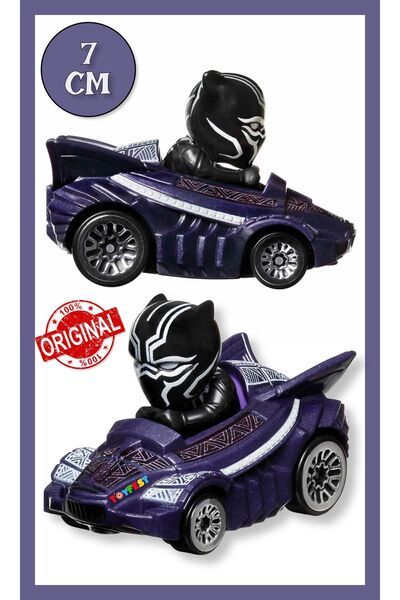 TOYFEST Racerverse Single Model Car - Racing Car with Figure - Marvel Black P...