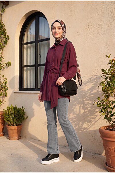 HİJABAYA Flared Leg Lacing Detailed Jeans