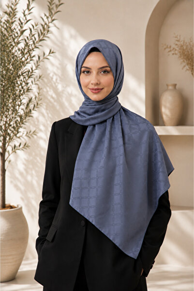 MİRSOY SCARF Lina Desen Kaymaz jakarlı Şal