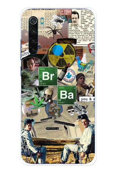 TechTree جراب Redmi Note 8 متوافق مع Breaking Bad Collage من السيليكون الشفاف