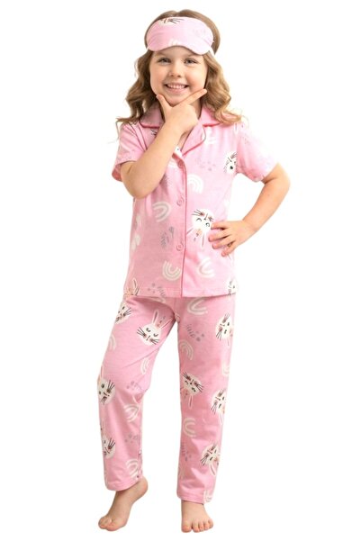NURTOPU Pijamale de dormit pentru fete, 100% bumbac, set de bluză și pantalon...