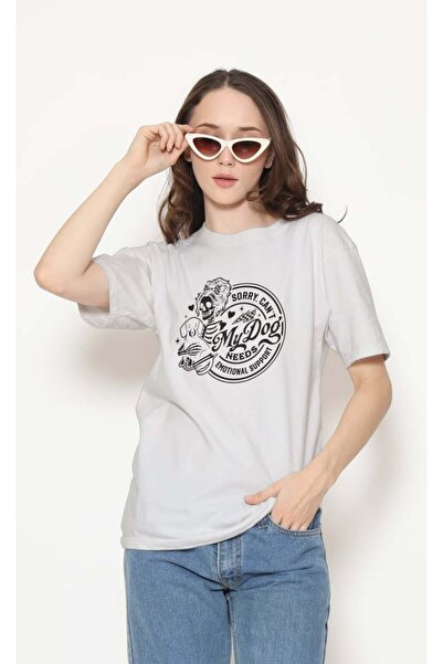 buzagi tasarım ürünleri Sarkastik Regular Fit Unisex White T-Shirt