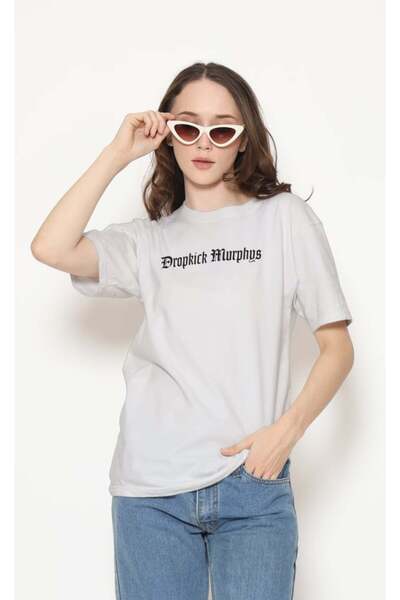 buzagi tasarım ürünleri Dropkick Murphys Regular Fit Unisex White T-Shirt