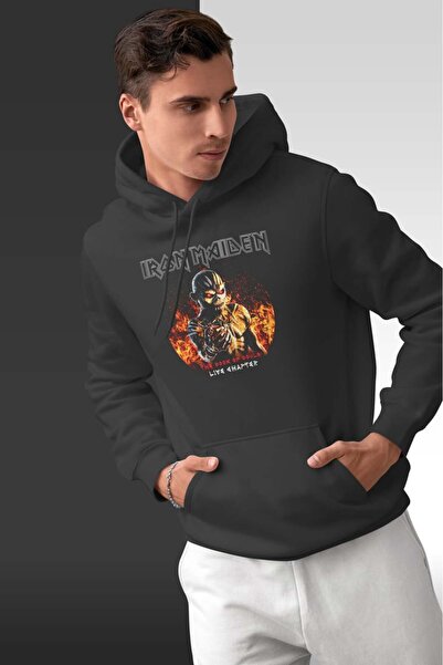 buzagi tasarım ürünleri Iron Maiden Oversize Hooded Unisex Sweatshirt
