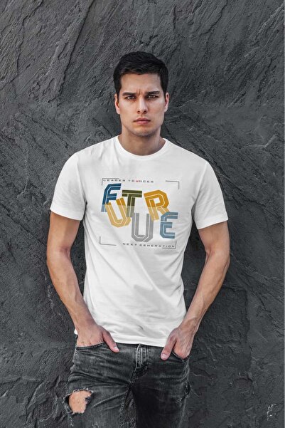 buzagi Organic Cotton Regular Fit White T-Shirt