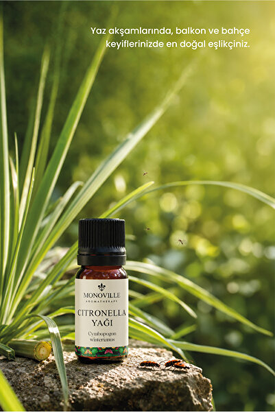 Monoville Citronella Uçucu Yağı 10 ml Saf ve Doğal (Citronella Essential Oil)