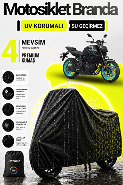 Motobros Motosiklet Brandası Motor Brandası Yamaha MT-07 Uyumlu BlackShield S...