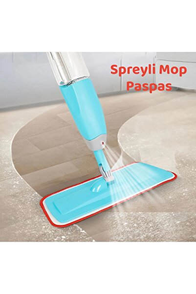 Go İthalat Döner Başlıklı Spreyli Mop Parke Ahşap Fayans Temizleyici Su Hazne...
