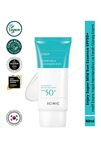 SCINIC Enjoy Super Mild Sun SPF50+ Makyaj Altına Uygun Nemlendirici Güneş Kre...