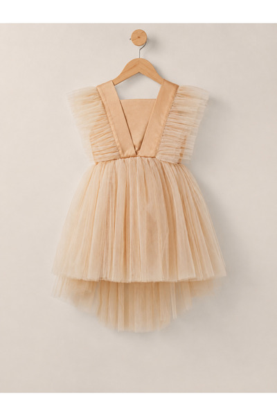 Gocoland Rochie de bal din tul pentru petrecere, de absolvire, bej, pentru fe...