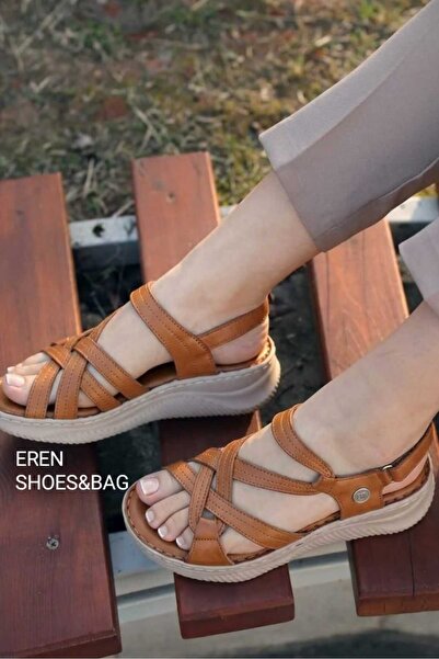 Mammamia 2265 EREN SHOES&BAG Γυναικεία Σανδάλια από Γνήσιο Δέρμα με Χιαστί Λο...