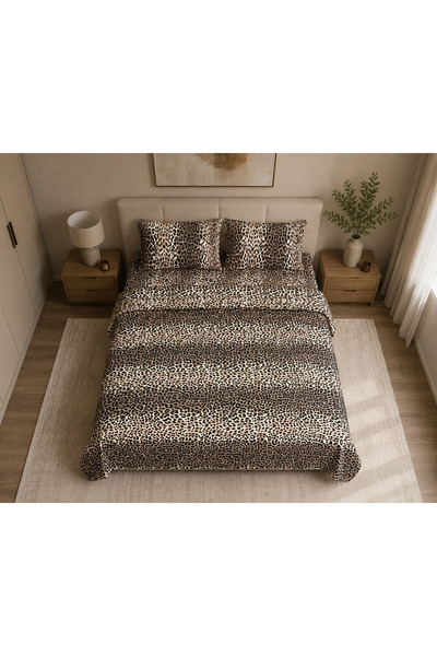 ŞENER HOME Set cearșaf dublu cu imprimeu leopard