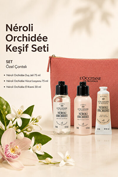 L'Occitane Néroli Orchidée Keşif Seti, Özel Çantalı, 3'lü Set