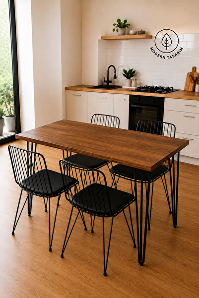 MOBİX HOME MK63 60x120 Metal Ayaklı Mutfak Masası,Yemek Masası,Balkon Masası ...