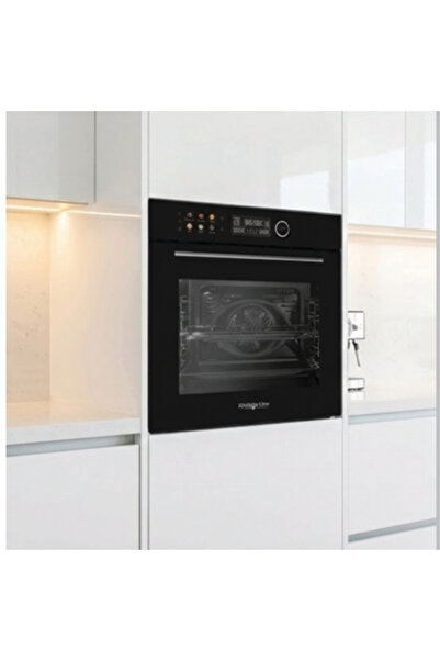 Kitchen Line فرن كهربائي مدمج 60 سم - سعة 75 لتر | 13 وظيفة مع تقنية القلي الهوائي | لون أسود
