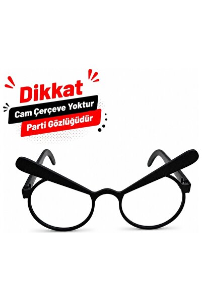 Yapı3D 😎   Minimal Retro Party Glasses Single |   Black Design |   Fun Conce...