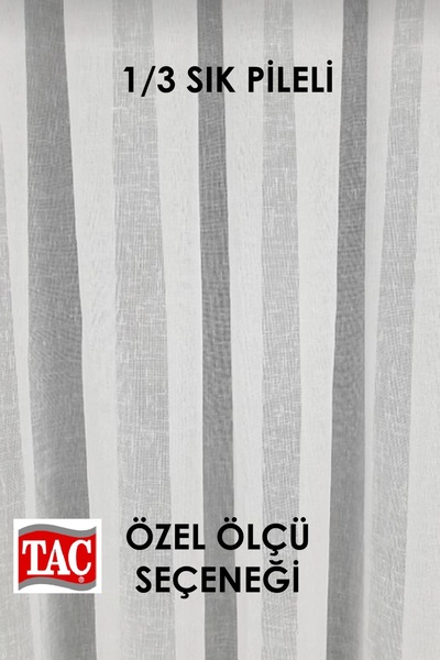 Perde Shop natural keten tül perde 1e3 sık pile salon ve mutfak için uygun dü...