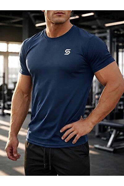 Men's Sports T-Shirt- Slim Fit Workout Top