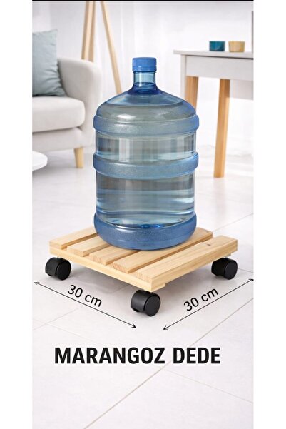 Genel Markalar Ahşap Tekerlekli Çiçeklik Saksılık Tüp Damacana Altlığı Ahşap ...
