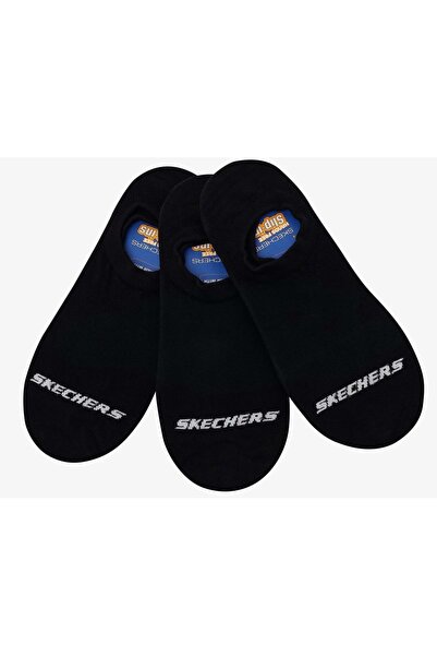 SKECHERS S2520314 U No Show 3 Pack 3 Pieces-Each Unisex Socks Black