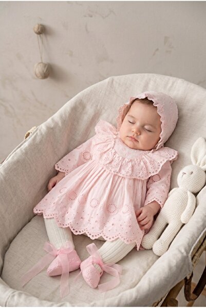 ZEYNUKO KIZ BEBEK LOTUS 4'LÜ PREMİUM 4'LÜ %100 PAMUK METLÜT SETİ 0-3/3-6 AY Y...