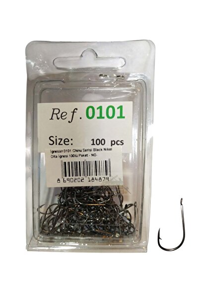 İğnesan 0101 Chinu Serisi Black Nikel Olta İğnesi 100lü Paket - NO-1