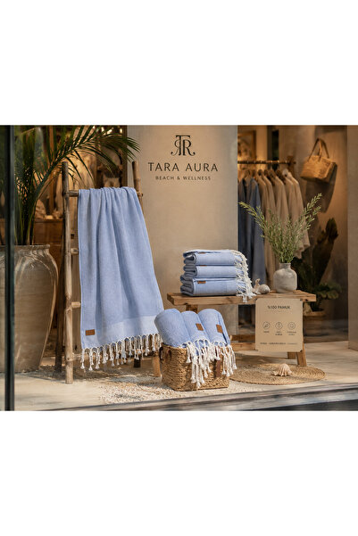TaraAura 100% Cotton Natural Peshtemal |   Soft Textured |   Fast Drying |