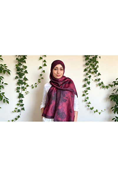 İpek Dokulu Baskılı Şal
