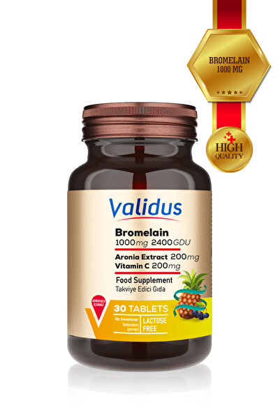 Validus Bromelain 1000 Mg 2400 Gdu Aronia 200 Mg 30 tablets
