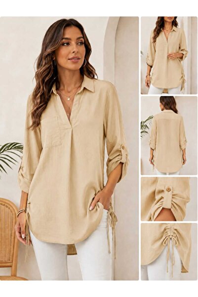 MODA kaş kumaş yandan bağlamalı tunik,tunik,yazlık tunik