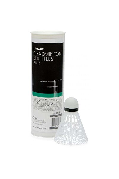 Avento Set 5 fluturasi badminton Avento, Alb
