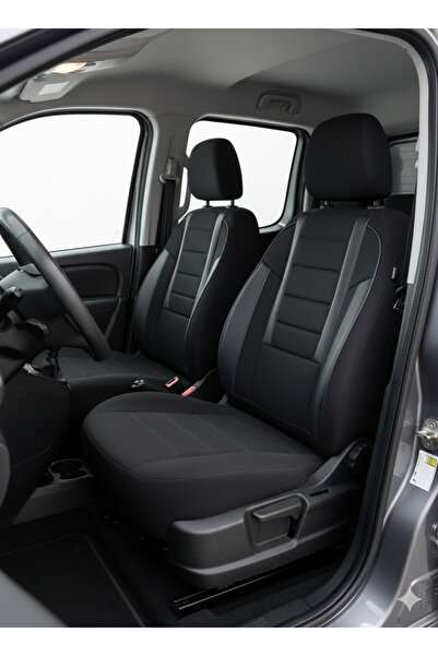 Mevas Favori Siyah Serisi Ford Connect İle Uyumlu Tam Set Oto Koltuk Kılıfı A...