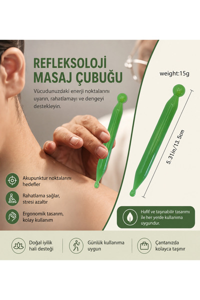 Metanoyaco Refleksoloji Masaj Çubuğu