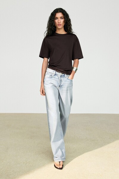 Massimo Dutti %100 pamuklu kısa kollu t-shirt